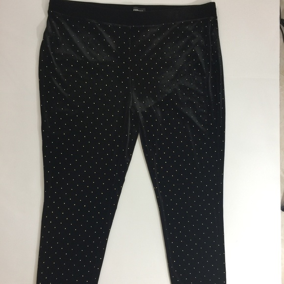 Express Pants - Express Black Embellished Leggings Size XL Str Leg